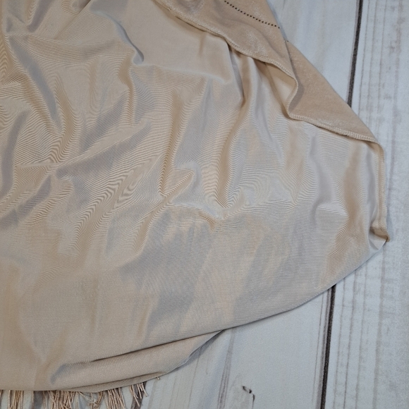 Pretty Persuasions Velvet And Rhinestone Scarf With Fringe - Picture 8 of 13